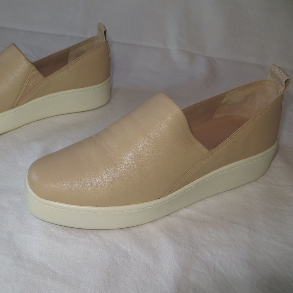 Vince Brenden Leather Tan Platform Sneakers Loafers US 6, 36